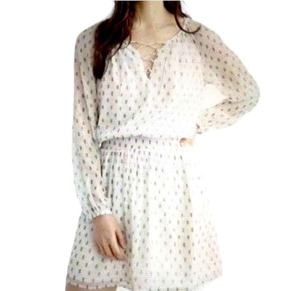 Abercrombie & Fitch Chiffon Black White Dress - Picture 1 of 6